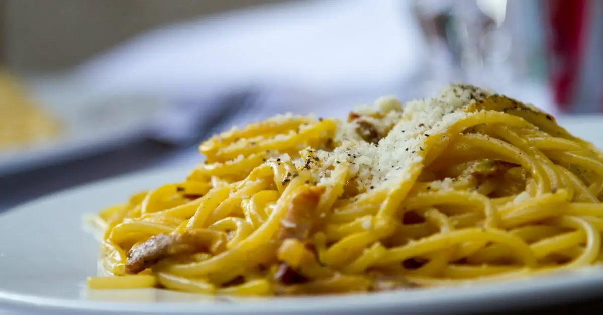 Pasta met parmezaanse kaas